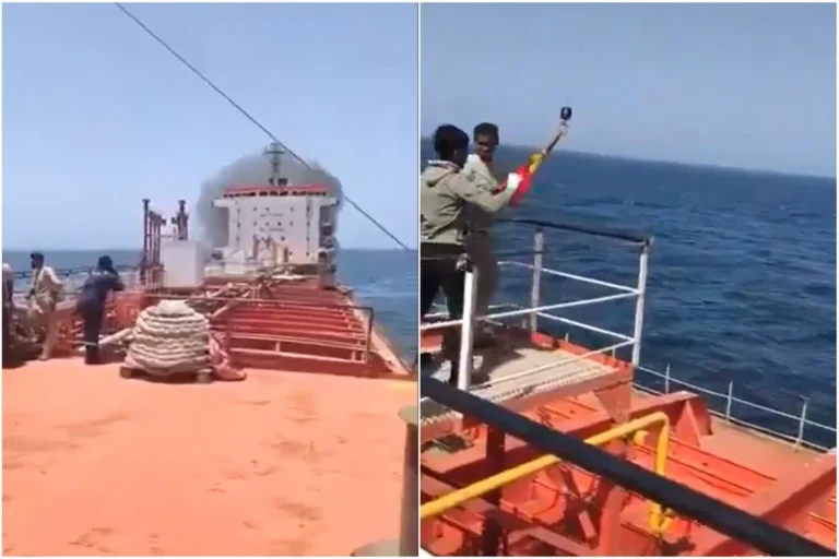 US disables Iran-bound tanker in Gulf of Oman; Indian crew safe after fire