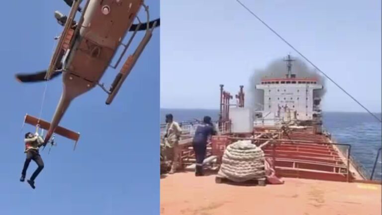 24 Indian sailors rescued from Palau-flagged tanker that caught fire after US strike off Oman – Firstpost