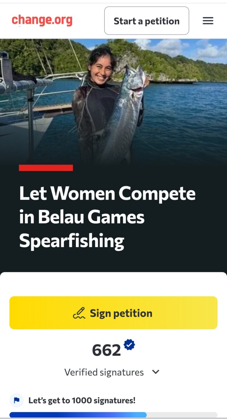 Belau Games Committee denies request to add women’s spearfishing event, cites timing and finalized rules
