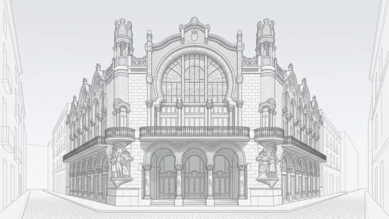 Palau de la Musica Catalana, a stained?glass concert hall in Barcelona