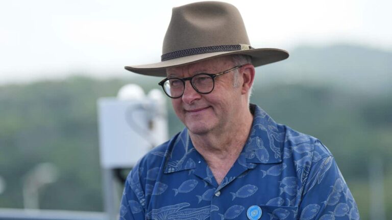 The climate question following Albanese from Palau to New York